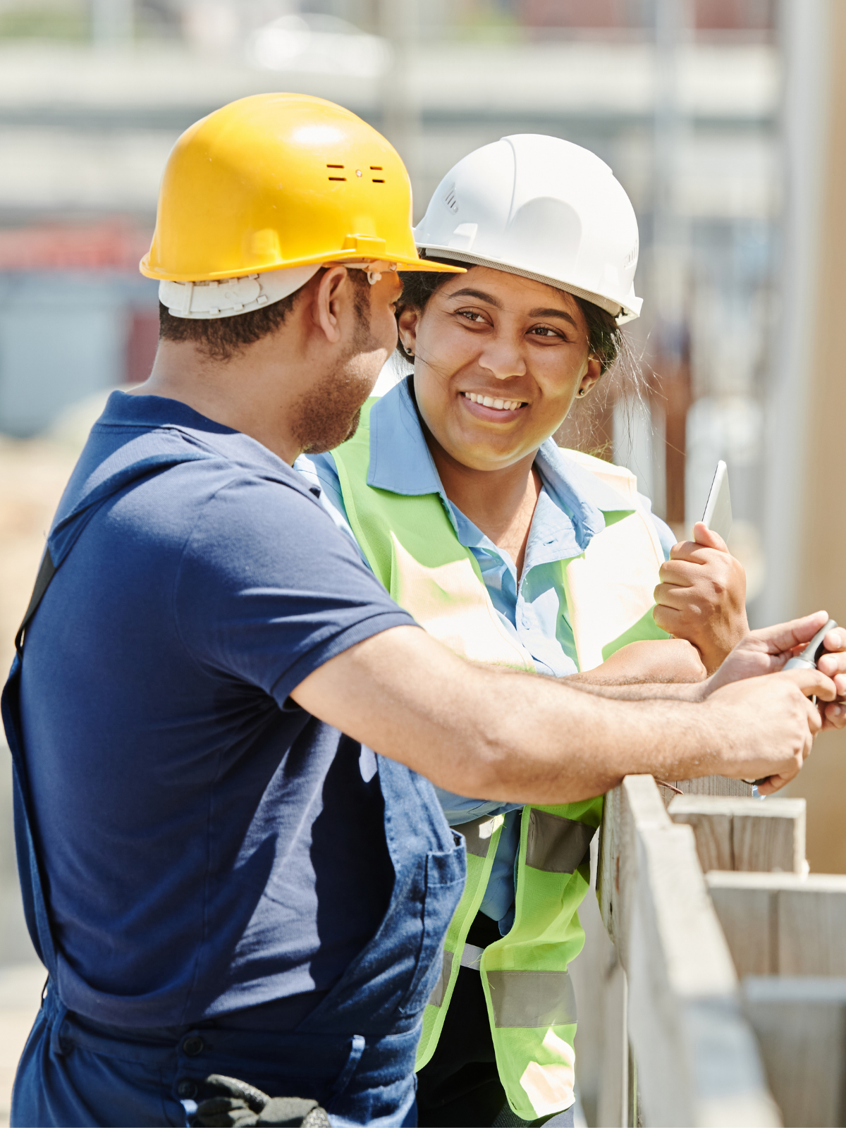 Construction workers on site
